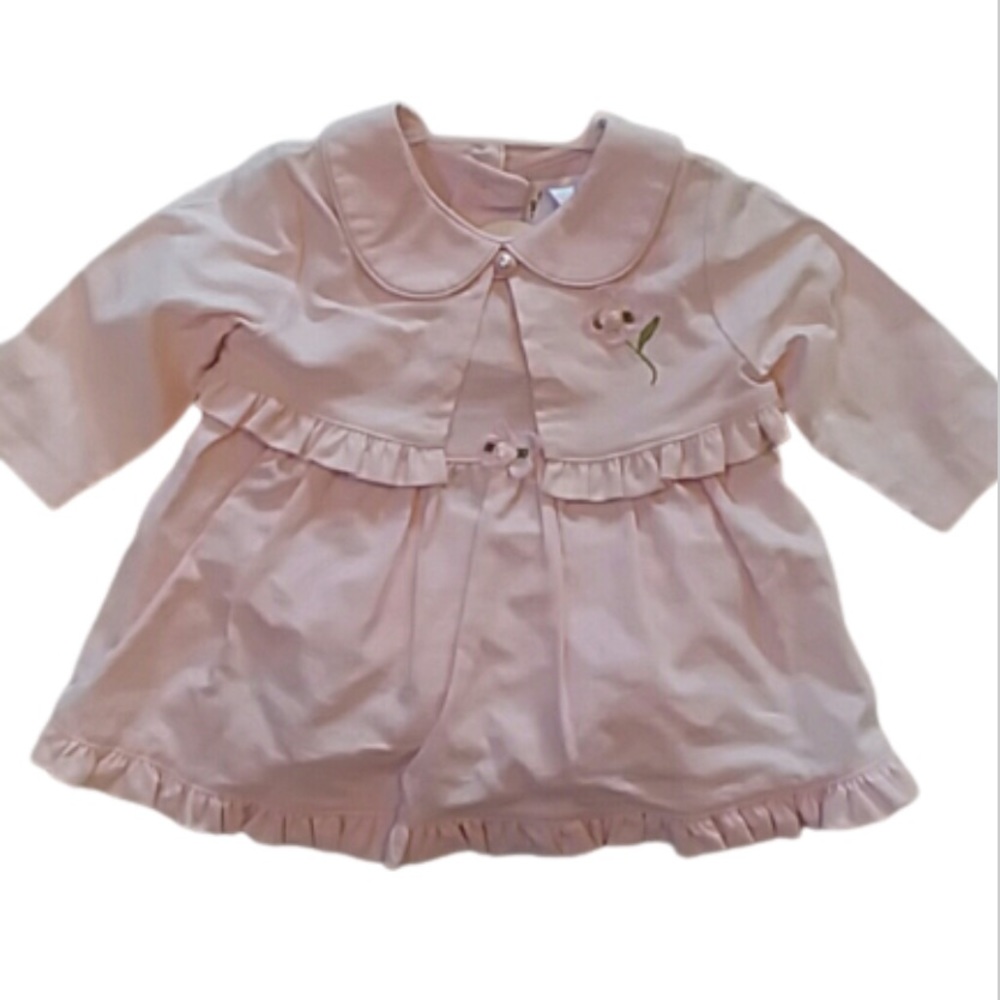 Rose cottage pink 3pc dress set size 3-6 months